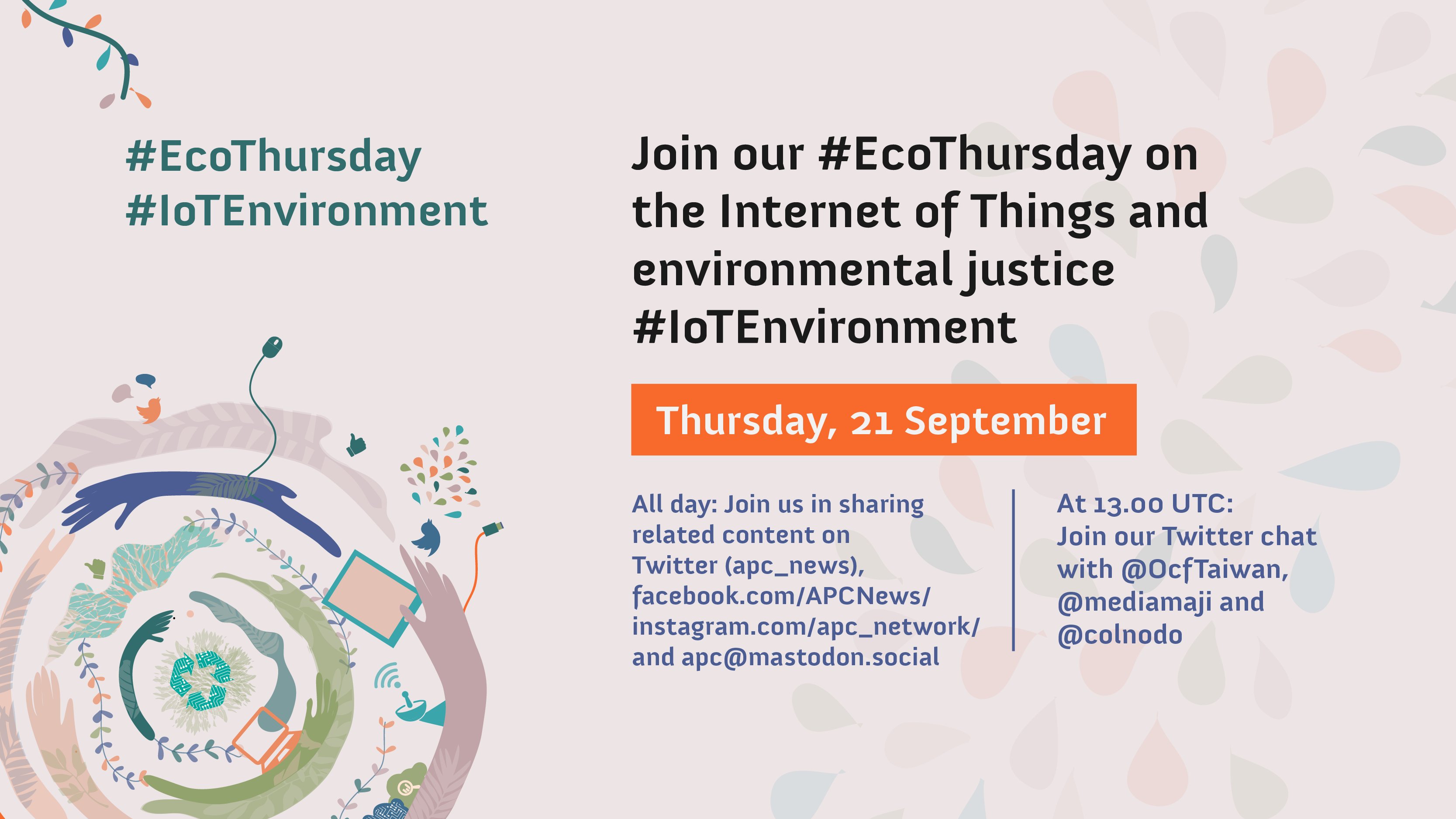 Event cover image for EcoThursday on the Internet of Things and environmental justice