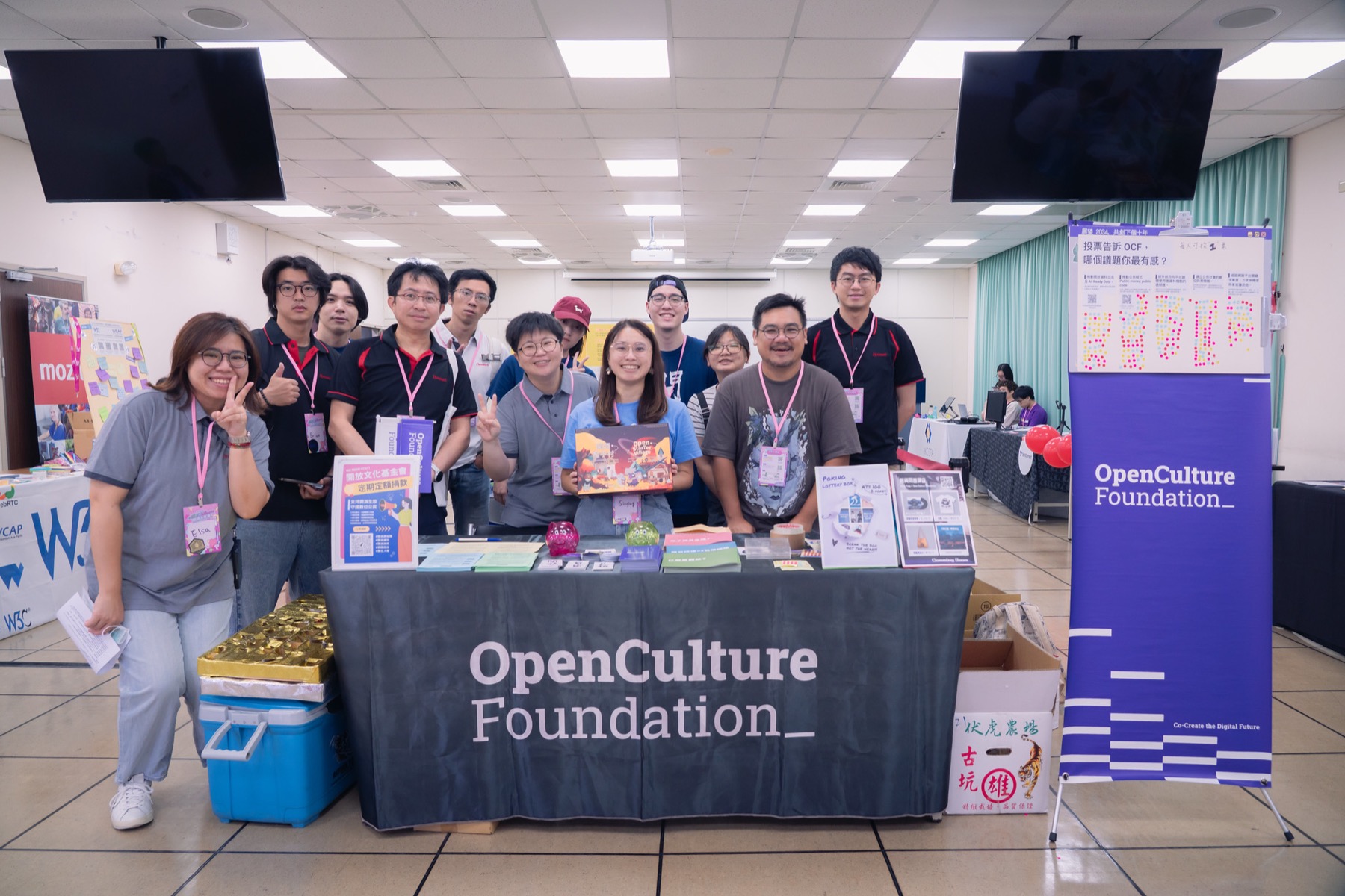 OCF booth promoting open source at COSCUP 2025