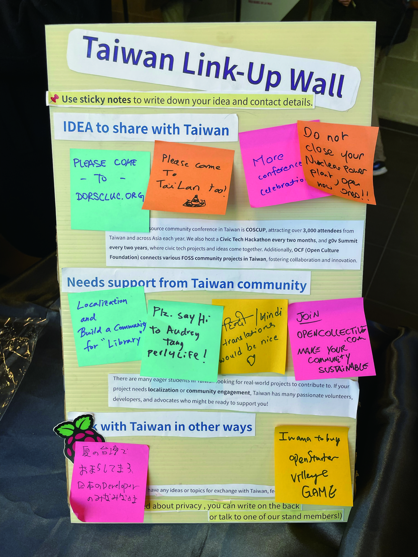 Using a message board to encourage exchange between European and Taiwanese open-source communities