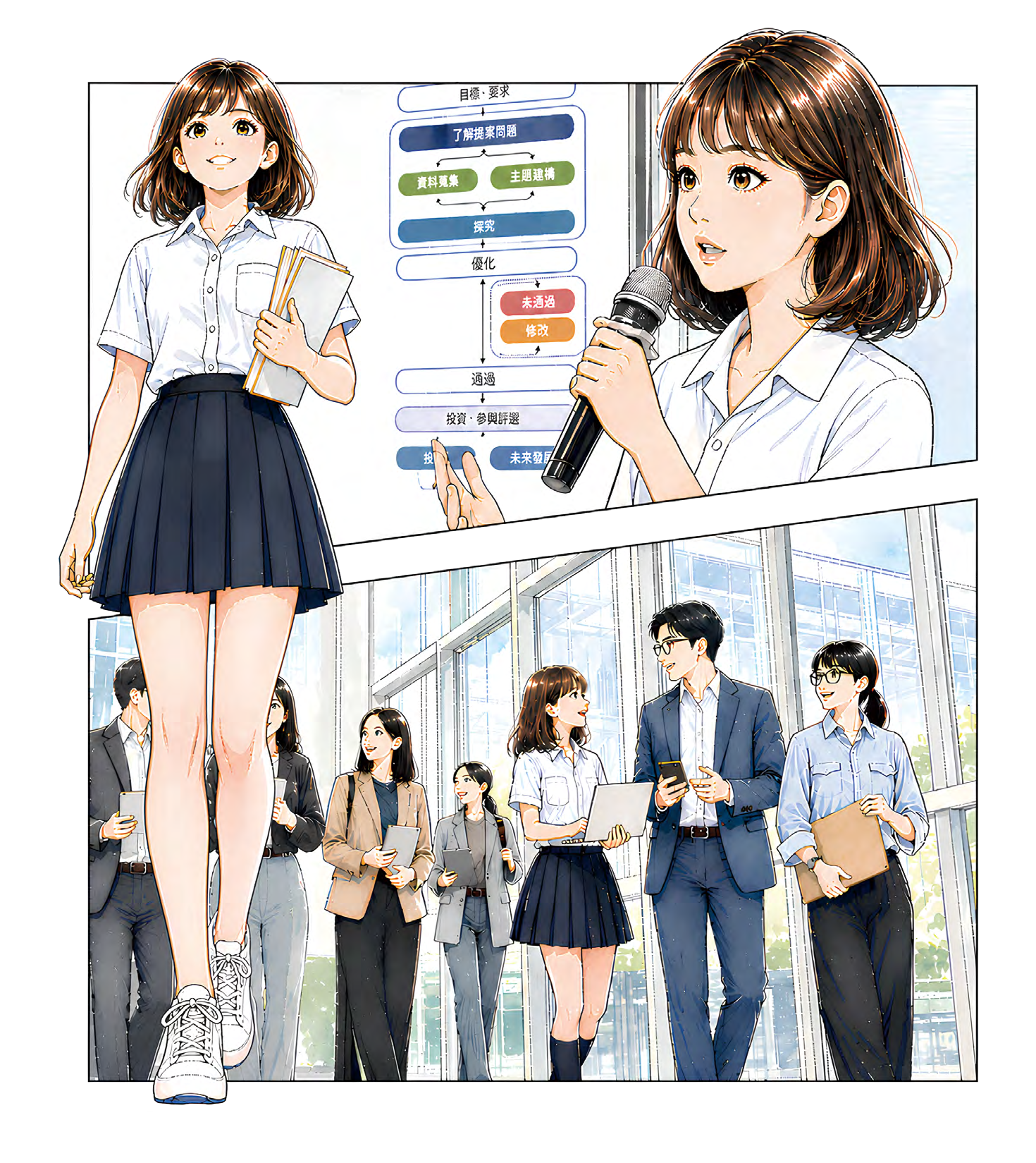 A girl observing collaboration in open communities