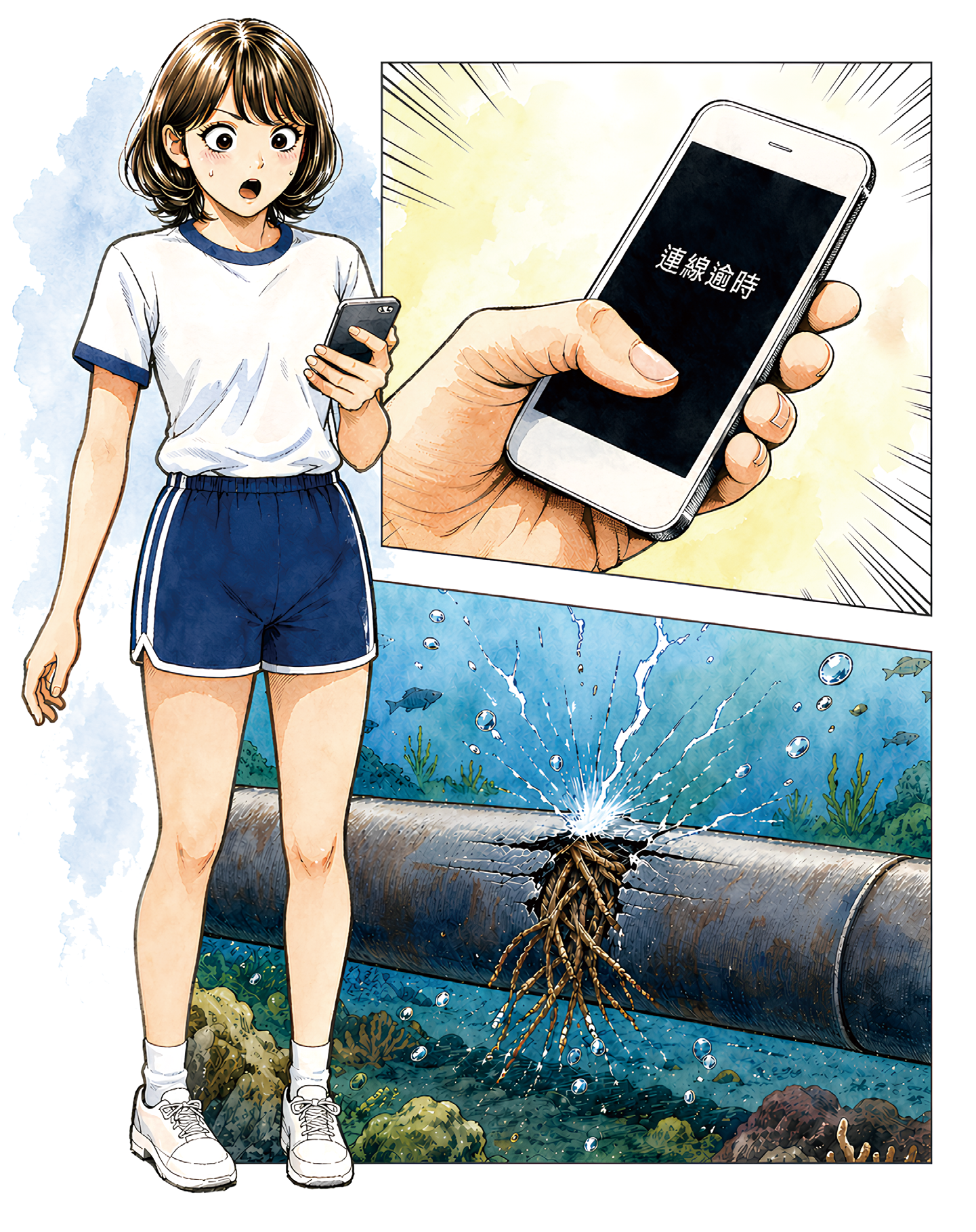 A girl seeing network outages and internet freedom issues