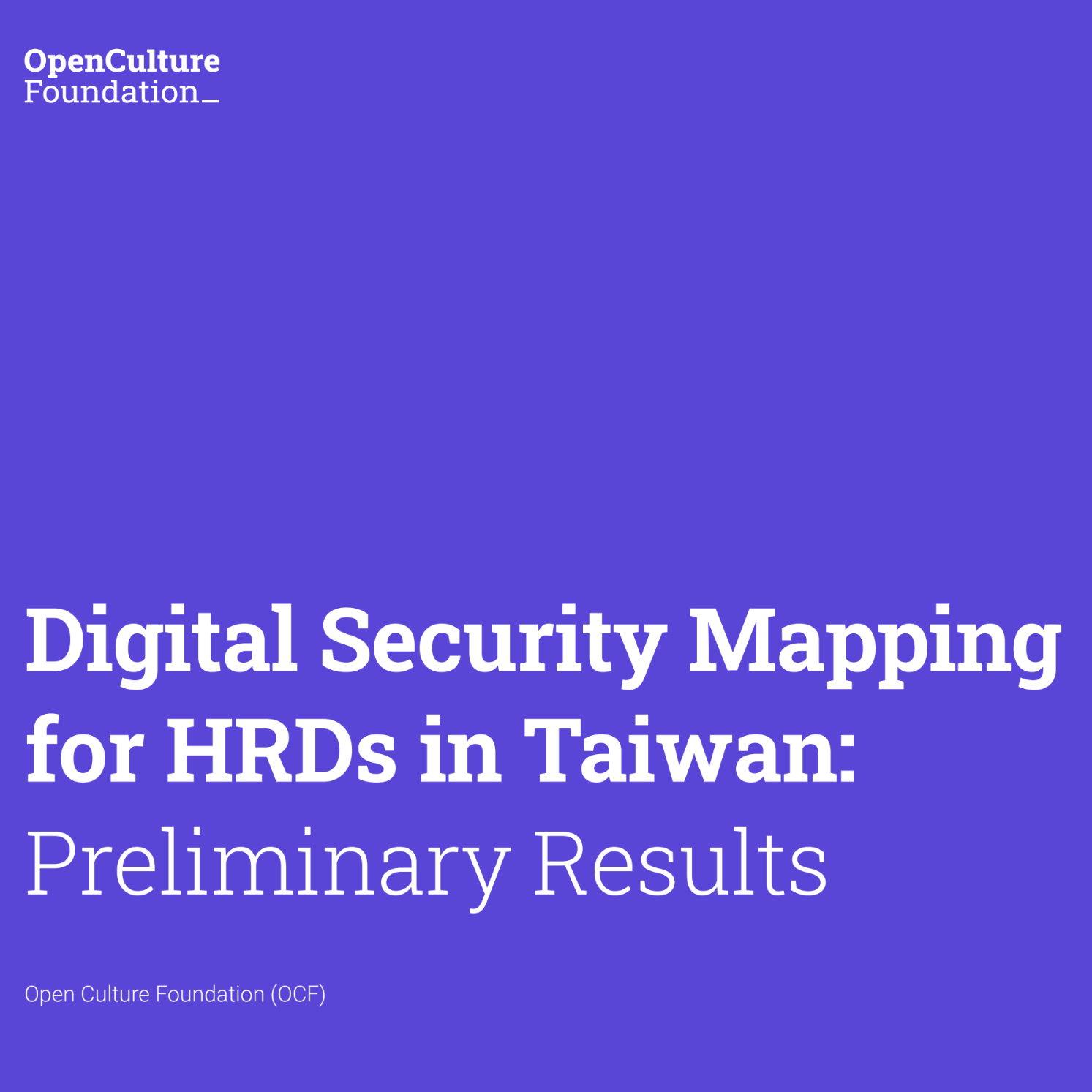 Digital Security Mapping for HRDs in Taiwan