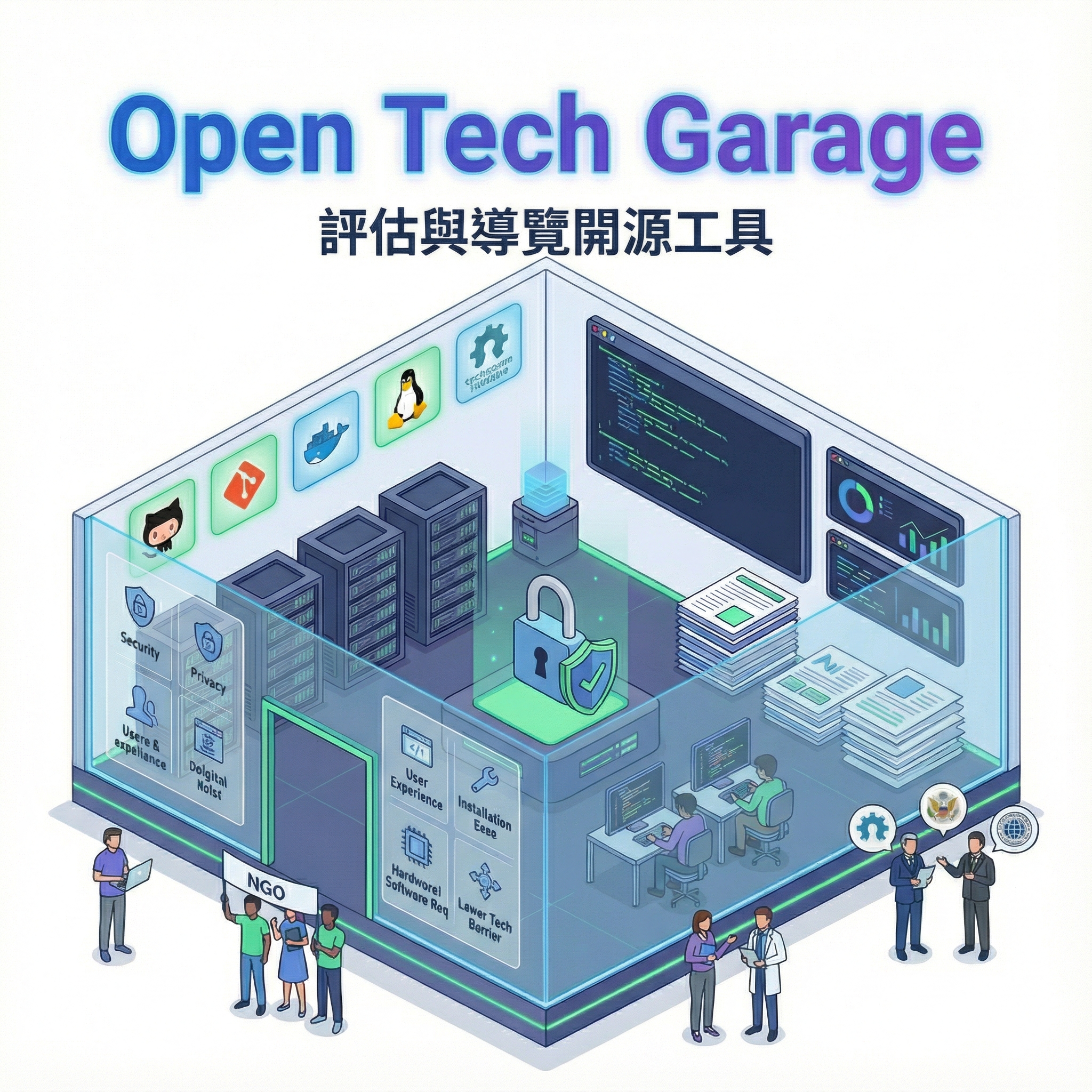 Visual identity image for 'Open Tech Garage'