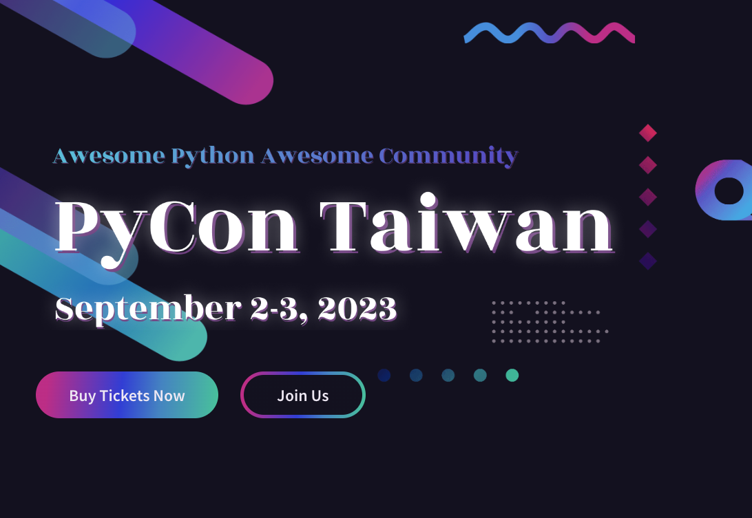 Visual identity image for 'PyCon Taiwan'