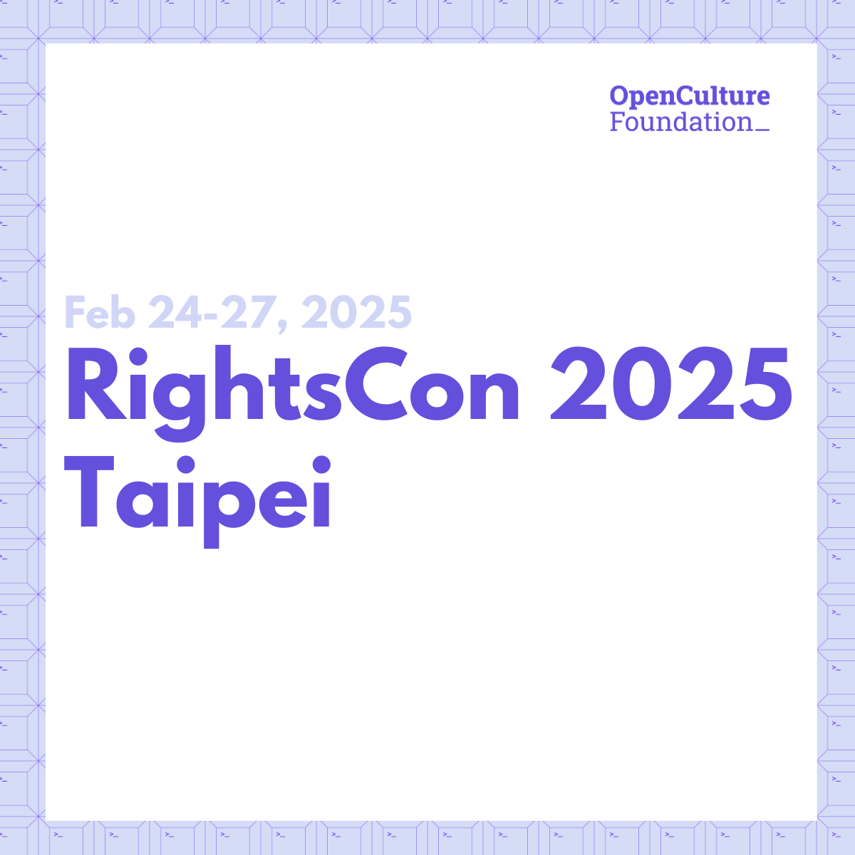 header image for RightsCon 2025 @ Taipei