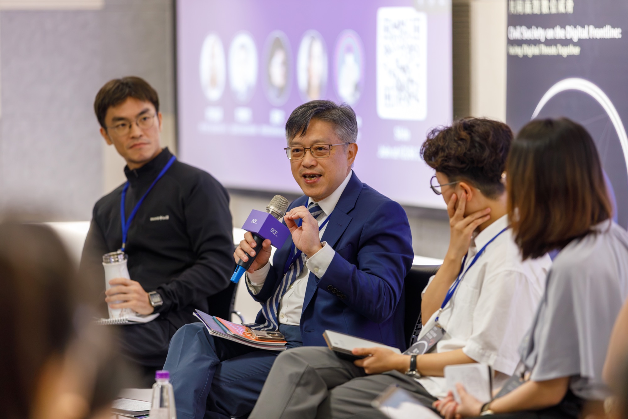 國家安全會議諮詢委員李育杰強調，每個人都很重要，像是密碼外洩就可能讓帳號變成 DDoS 攻擊的工具。